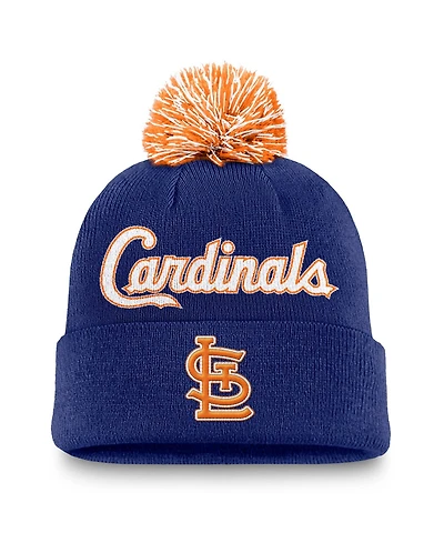 Nike Men's Royal St. Louis Cardinals Peak Cuffed Pom with Knit Hat