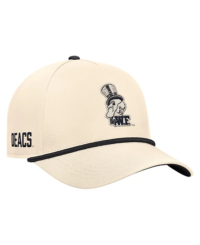 Nike Men's Natural Wake Forest Demon Deacons Vintage Rope Rise Adjustable Hat