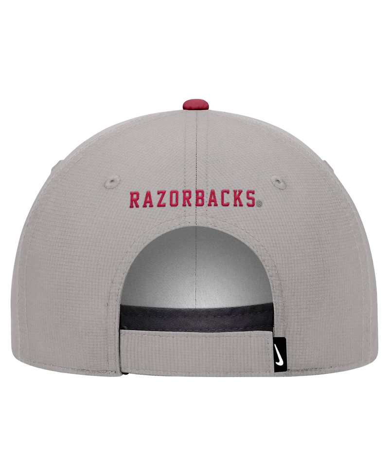 Nike Men's Gray Arkansas Razorbacks Ripstop Dri-fit Adjustable Hat
