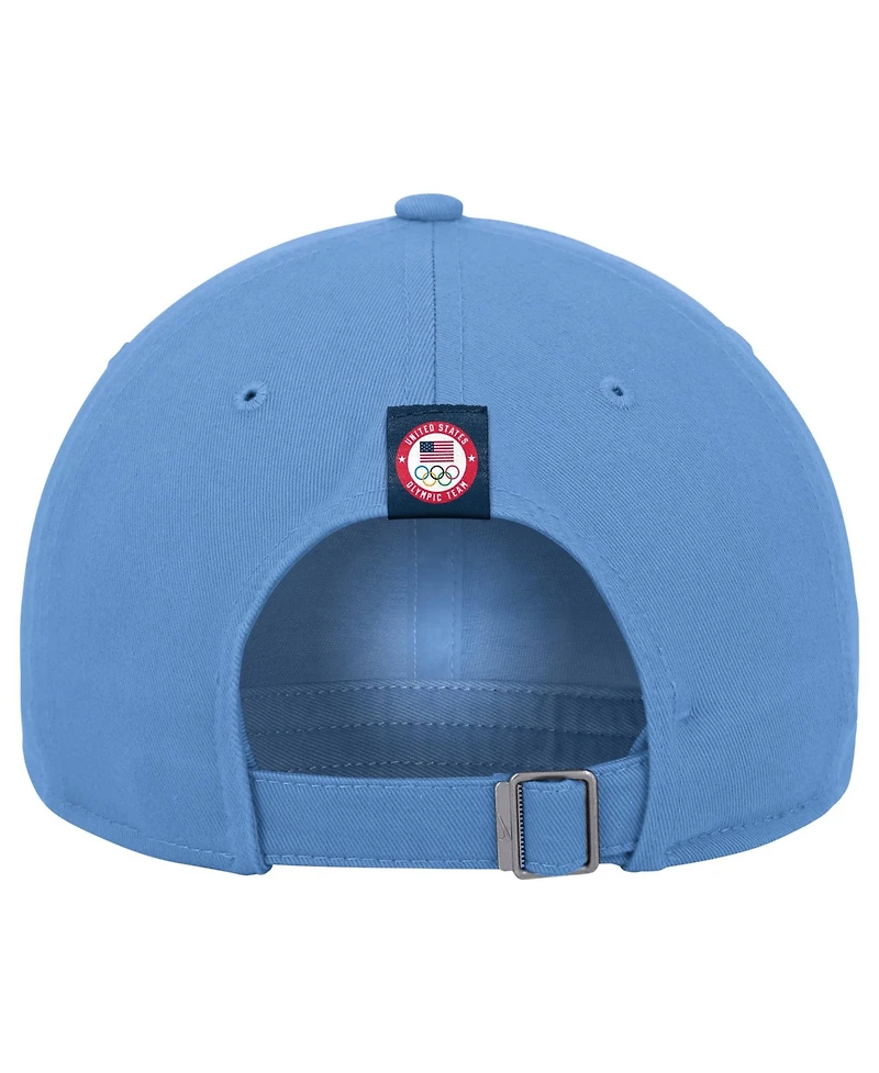 Nike Men's Light Blue Team Usa Club Unstructured Adjustable Dri-fit Hat
