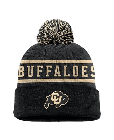 Nike Men's Black Colorado Buffaloes Peak Cuffed Pom with Knit Hat