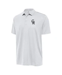 Antigua Men's White Colorado Rockies Eclipse Polo Shirt