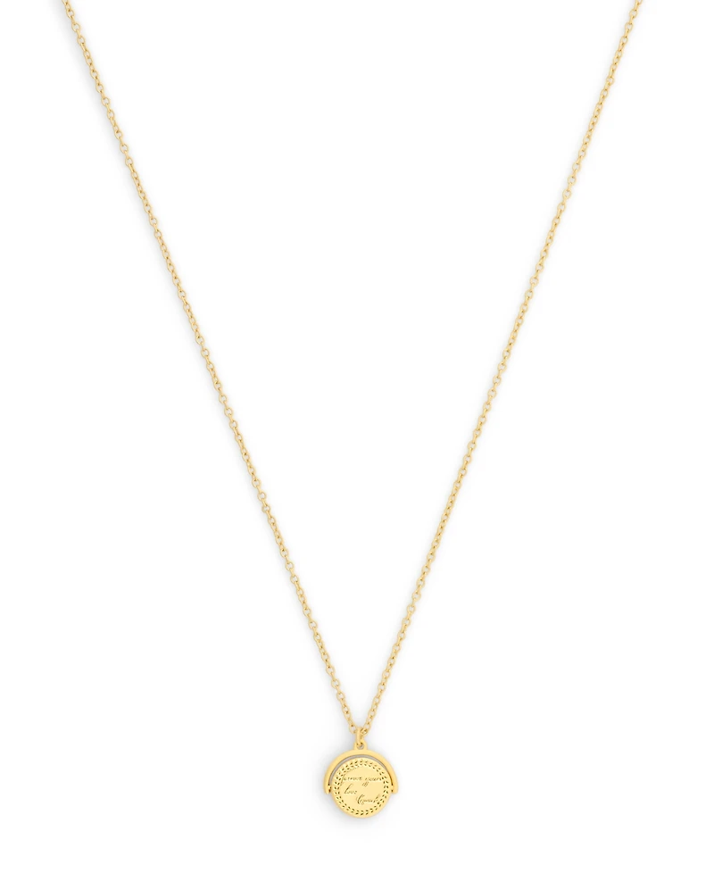 Coach Gold Heritage Coin Spinner Pendant Necklace