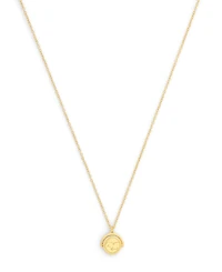 Coach Gold Heritage Coin Spinner Pendant Necklace