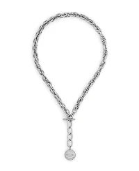 Coach Silver Heritage Twist Link Collar Necklace