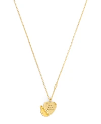 Coach Gold Heritage Heart Locket Pendant Necklace
