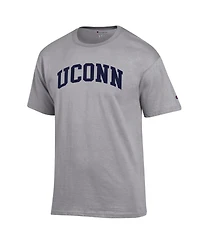 Champion Men's Heather Gray UConn Huskies Basic Arch T-Shirt