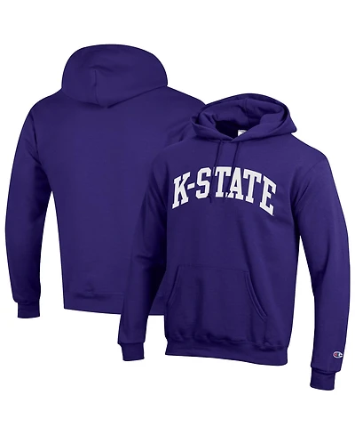 Champion Men's Purple Kansas State Wildcats Basic Arch Fleece Pullover Hoodie