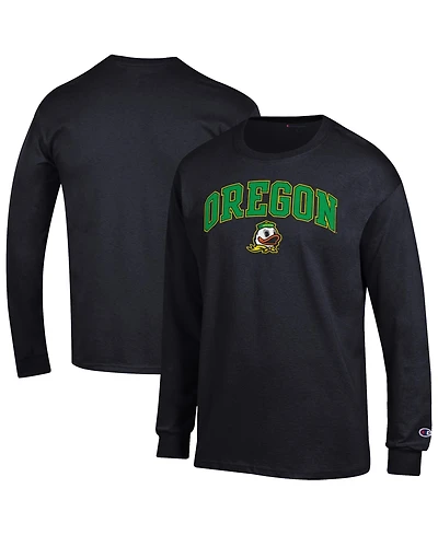 Champion Men's Champion Black Oregon Ducks Arch Over Logo Long sleeves T-Shirt