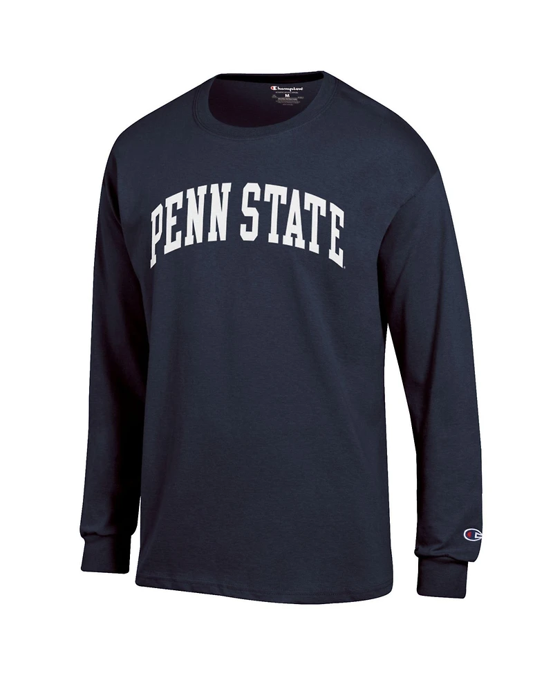 Champion Men's Navy Penn State Nittany Lions Basic Arch Long sleeves T-Shirt