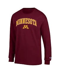 Champion Men's Champion Maroon Minnesota Golden Gophers Arch Over Logo Long sleeves T-Shirt