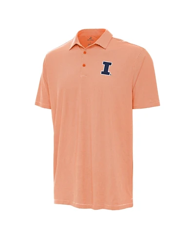 Antigua Men's Orange/White Illinois Fighting Illini Twine Polo Shirt