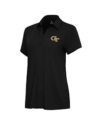 Antigua Women's Black Georgia Tech Yellow Jackets Era Polo Shirt