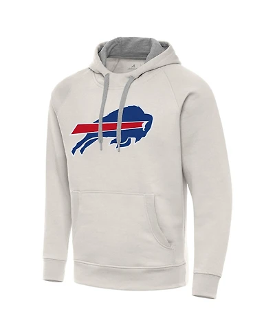 Antigua Men's Cream Buffalo Bills Victory Raglan Pullover Hoodie