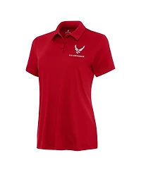 Antigua Women's Red Air Force Reprocess Polo Shirt