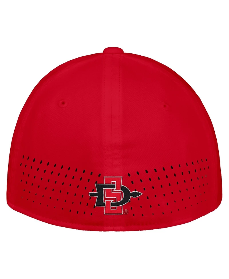 Nike Men's Red San Diego State Aztecs 2026 On-Field AeroBill SwooshFlex Dri-fit Hat