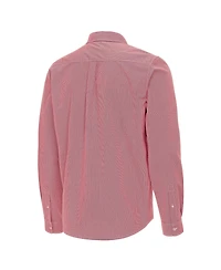 Antigua Men's Crimson Oklahoma Sooners Porter Woven Tri-Blend Long sleeves Button-Down Shirt