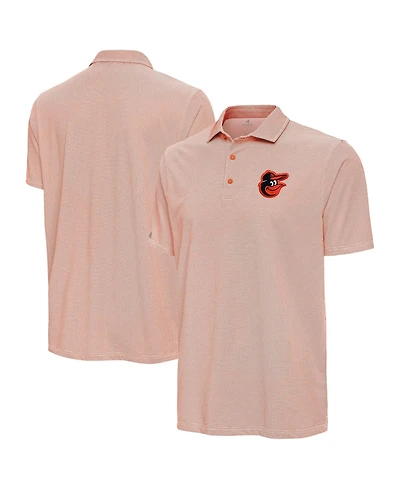 Antigua Men's Orange/White Baltimore Orioles Pave Polo Shirt
