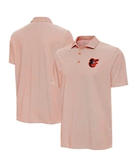 Antigua Men's Orange/White Baltimore Orioles Pave Polo Shirt