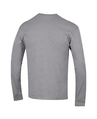 Champion Men's Heather Gray Minnesota Golden Gophers Arch Over Logo 2-Hit Long sleeves T-Shirt