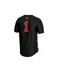 Gameday Greats Big Boys and Girls 1 Black Rutgers Scarlet Knights Lightweight Soccer Fashion Jersey
