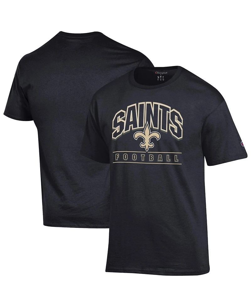 Champion Men's Black New Orleans Saints Football T-Shirt