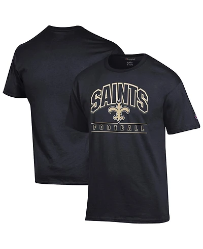 Champion Men's Black New Orleans Saints Football T-Shirt