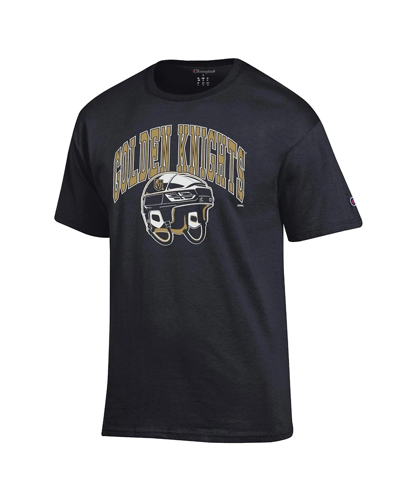 Champion Men's Black Vegas Golden Knights Helmet T-Shirt