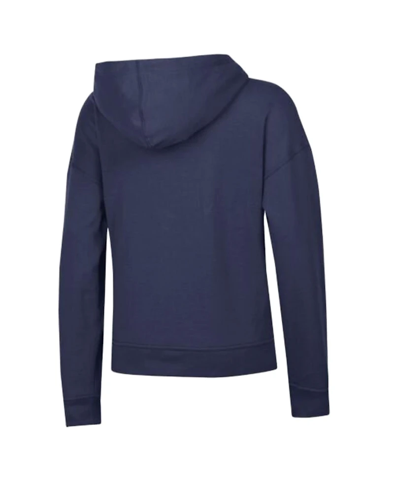 Champion Women's Navy Atlanta Braves Vintage Power Blend Hoodie
