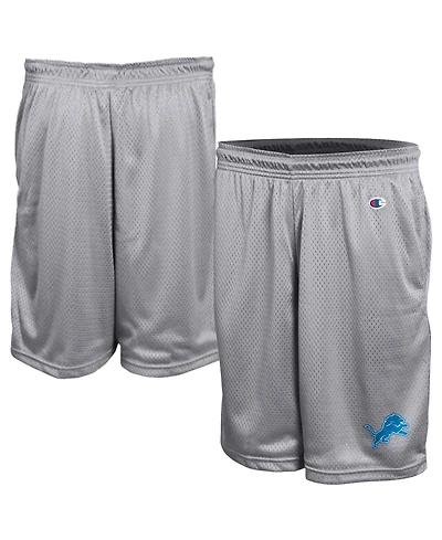 Champion Men's Gray Detroit Lions Classic Mesh Shorts