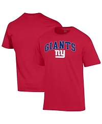 Champion Men's Red New York Giants Arch Over Logo T-Shirt