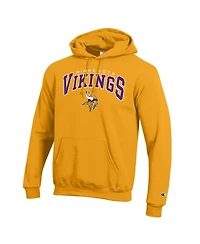 Champion Men's Gold Minnesota Vikings Power Blend Arch over Logo Hoodie
