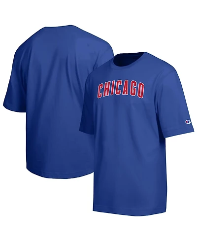 Champion Men's Royal Chicago Cubs All Star Chenille Wordmark T-Shirt