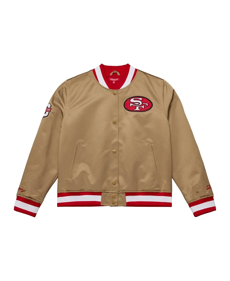 Mitchell & Ness Women's San Francisco 49ers 80th Anniversary Satin Full-Snap Jacket