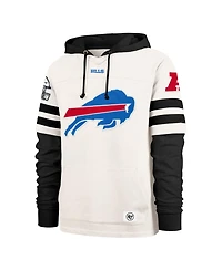 '47 Brand Men's Cream Buffalo Bills Split Zone Cornerback Duo Lacer Hoodie