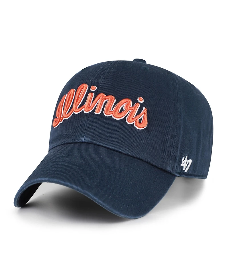 '47 Brand Men's Navy Illinois Fighting Illini Clean Up Adjustable Hat
