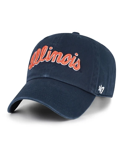 '47 Brand Men's Navy Illinois Fighting Illini Clean Up Adjustable Hat