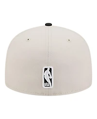 New Era Men's Tan/Black Brooklyn Nets Localized City Icon 59FIFTY Fitted Hat