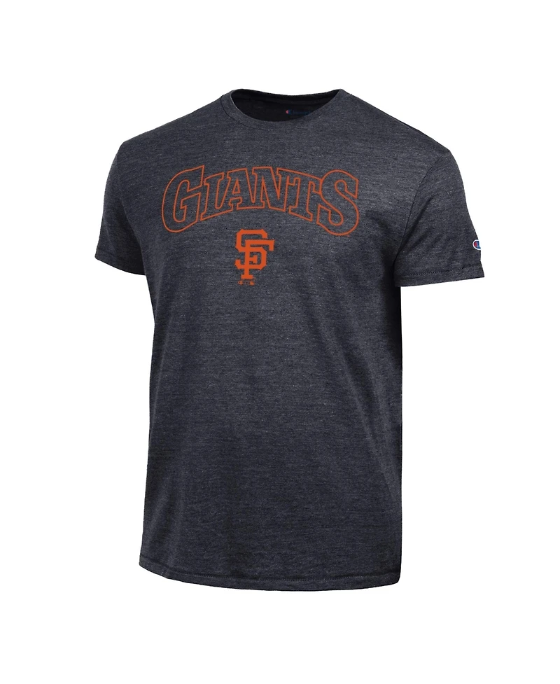 Champion Men's Black San Francisco Giants Cooperstown Wordmark Lockup Tri-Blend T-Shirt