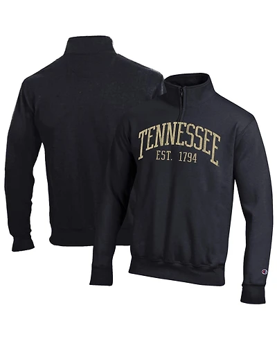 Champion Men's Black Tennessee Volunteers Powerblend Quarter-Zip Pullover Sweatshirt