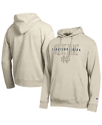 Champion Men's Oatmeal Notre Dame Fighting Irish All-Star Neutral Stack Hoodie