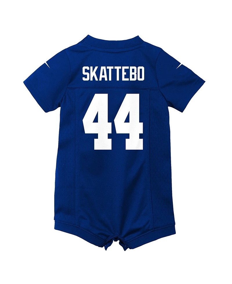 Nike Baby Boys and Girls Cam Skattebo Royal New York Giants Romper Game Jersey