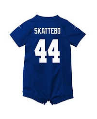 Nike Baby Boys and Girls Cam Skattebo Royal New York Giants Romper Game Jersey