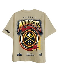 Two Hype Men's and Women's Cream Denver Nuggets Drip Dime Elevated Drop Shoulder T-Shirt