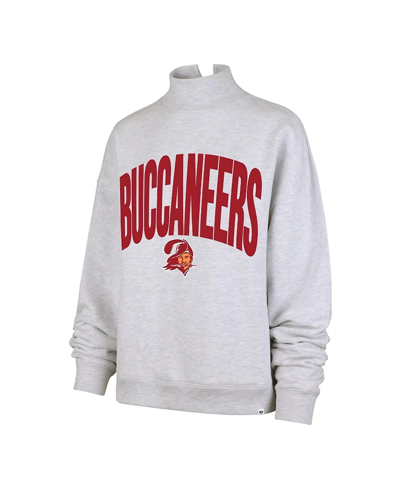 '47 Brand Women's Tampa Bay Buccaneers Subtle Muse Mock Neck Long-Sleeve Screen-Print Sweatshirt