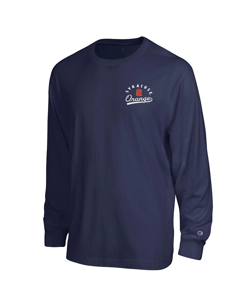 Champion Men's Navy Syracuse Orange Laminated All-Star Long sleeves T-Shirt