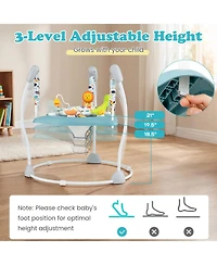 Slickblue Baby Jumper Activity Center with 360° Rotating Seat and Interactive Toys