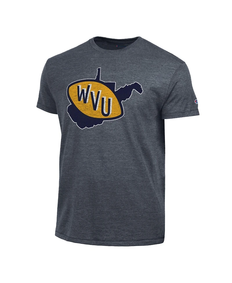 Champion Men's Navy West Virginia Mountaineers Vintage Triumph Tri-Blend T-Shirt