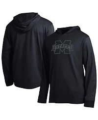 Champion Men's Black Mississippi State Bulldogs Tonal All-Star Long sleeves Hooded T-Shirt