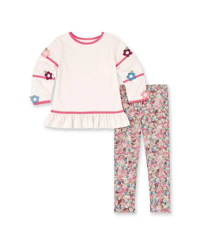 Florence Eiseman Big Girls (7-8) Knit Tunic Set with Flowers